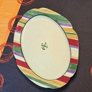 Fitz and Floyd Multicolor Striped Platter